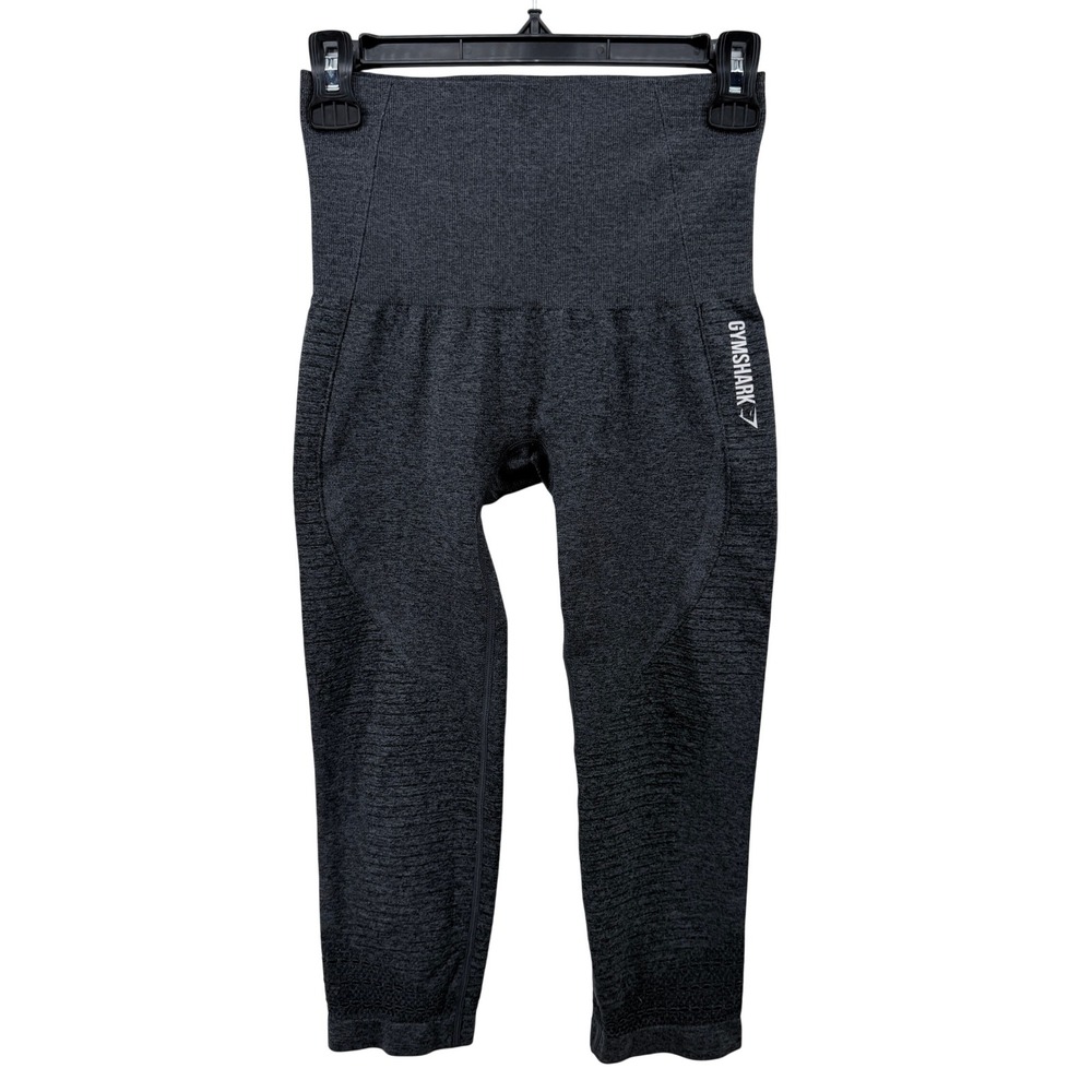 Gymshark Vital Seamless Leggings Charcoal Gray Marl High Waist Crop Womens Small